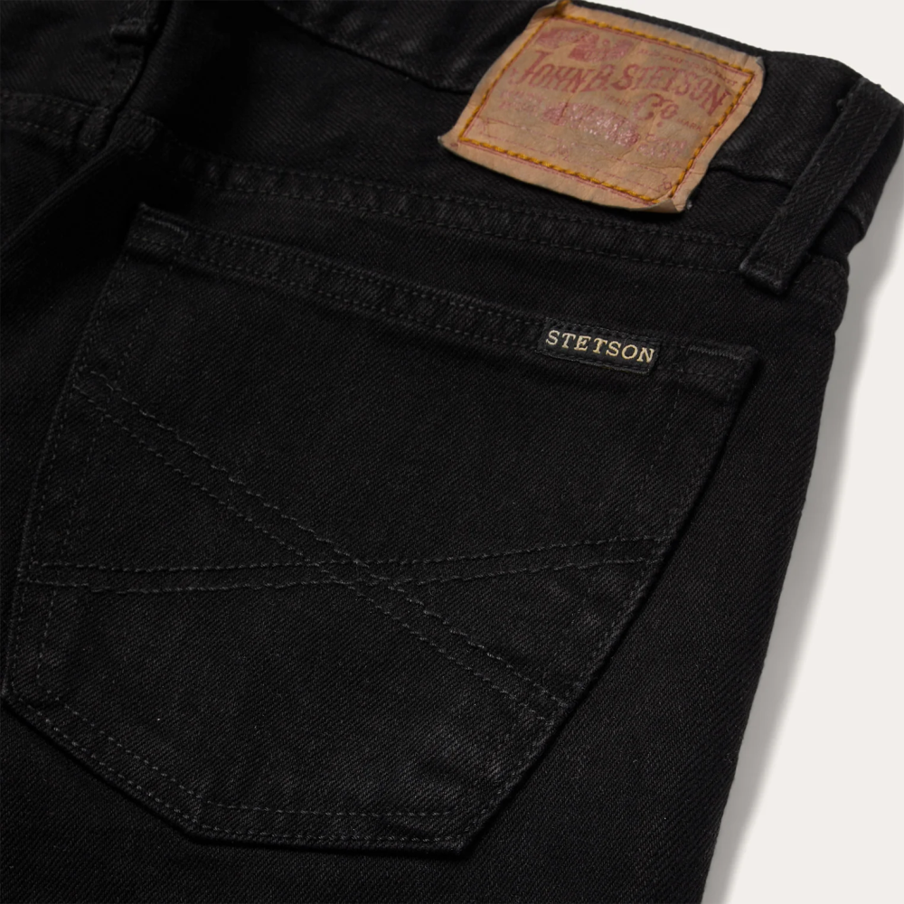 Stetson 1120 Slim Fit Standard Straight Leg Jean Black Men Apparel 00LX380
