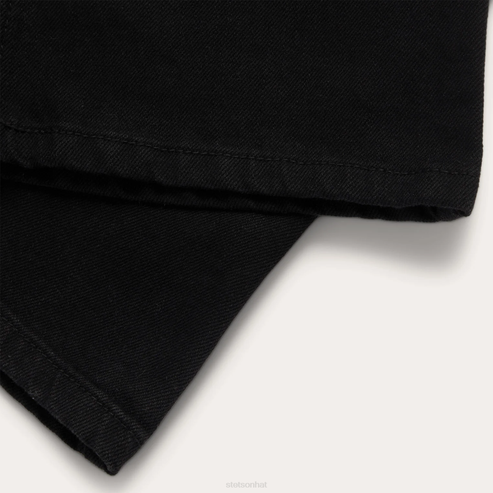 Stetson 1120 Slim Fit Standard Straight Leg Jean Black Men Apparel 00LX380