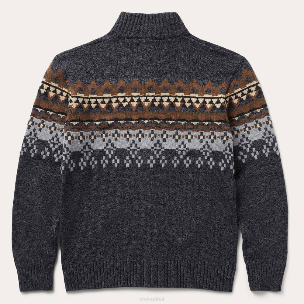 Stetson Western Cardigan Grey Men Apparel 00LX397