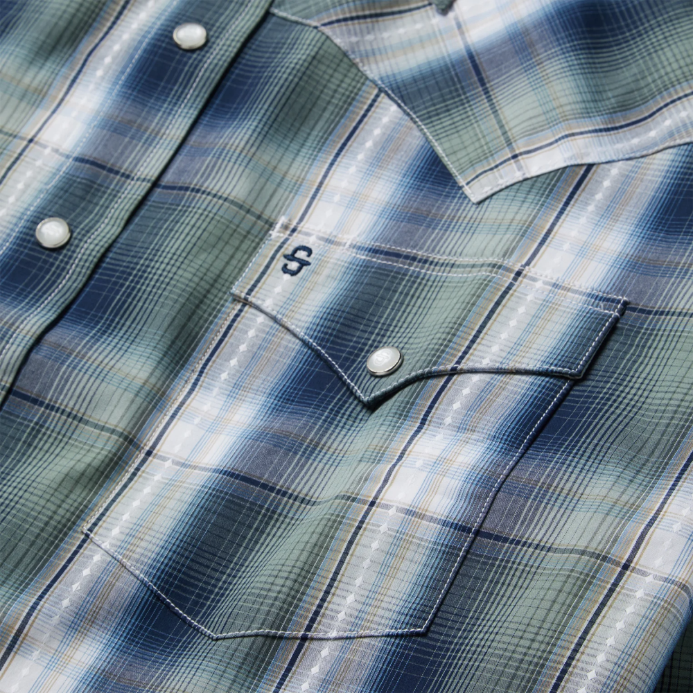 Stetson Lucky Diamond Plaid Western Shirt Green Men Apparel 00LX311