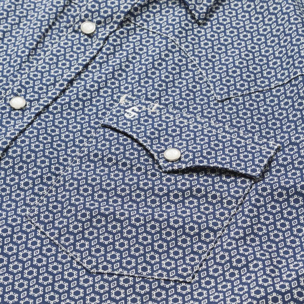 Stetson Snap Front Shirt Blue Men Apparel 00LX364