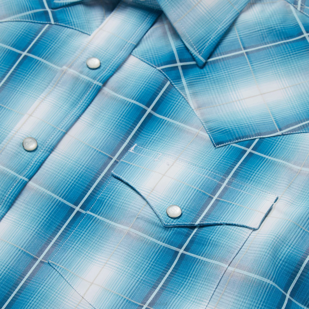 Stetson Turquoise Plaid Shirt Blue Men Apparel 00LX360