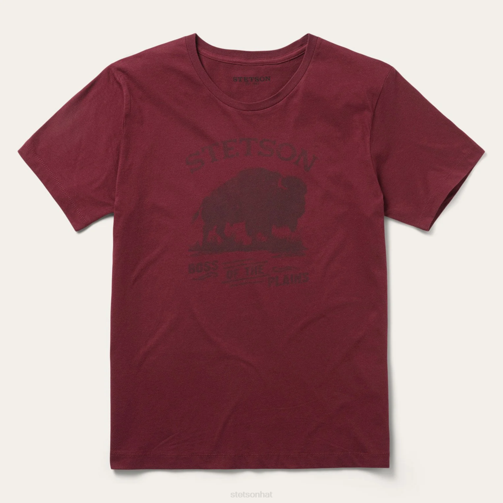 Stetson Bison Graphic Tee Red Men Apparel 00LX374