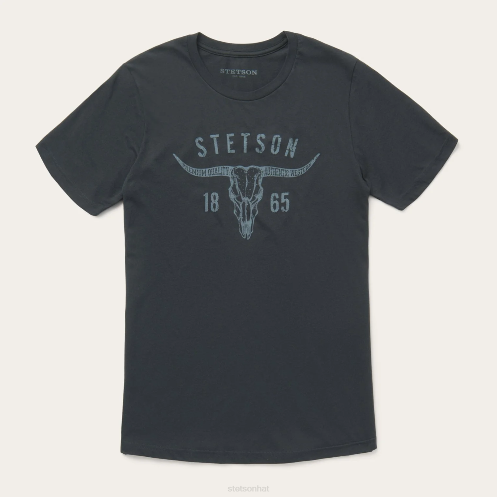 Stetson Longhorn Graphic Tee Black Men Apparel 00LX371