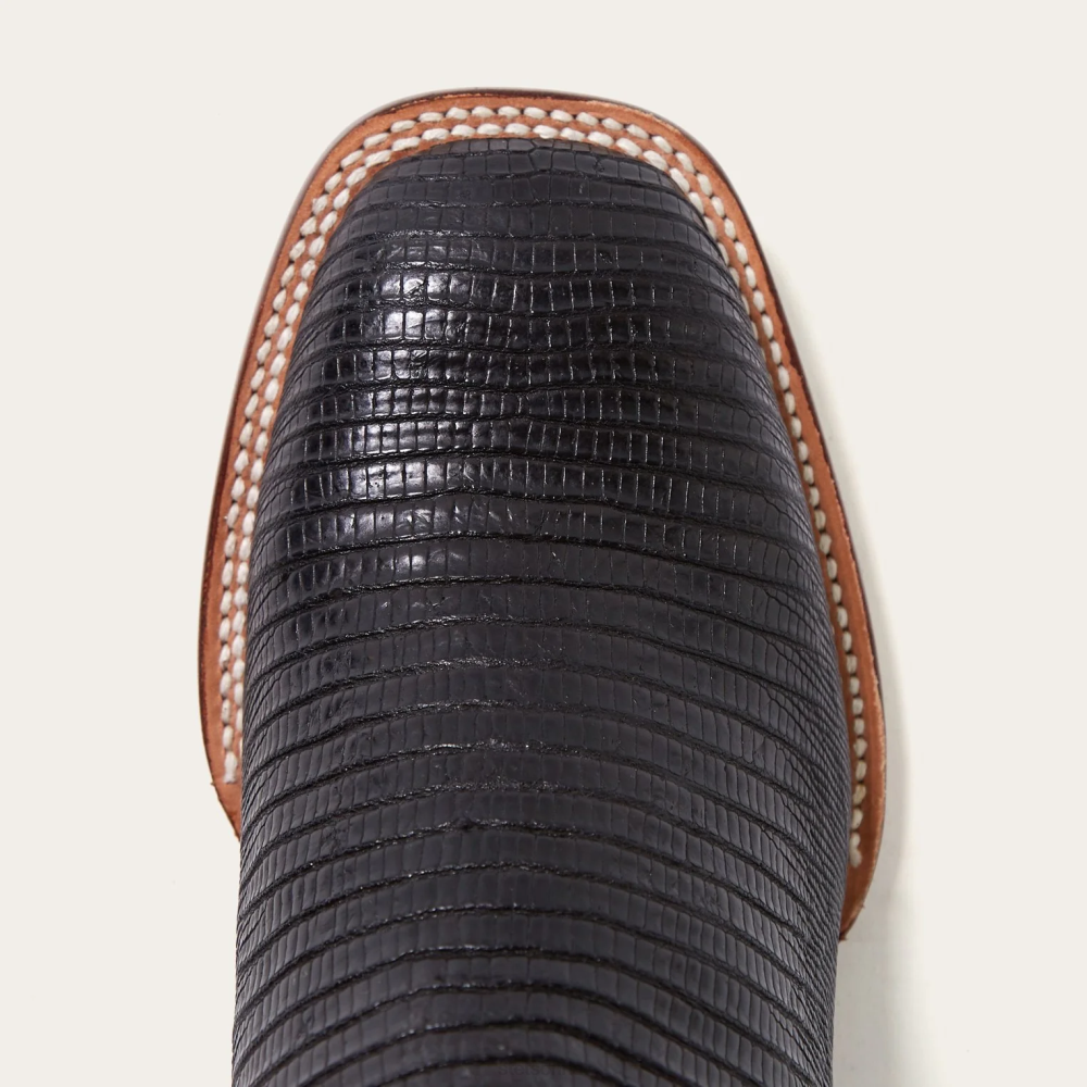 Stetson Arlington Matte Cowboy Boot Black Teju Red Men Footwear 00LX234