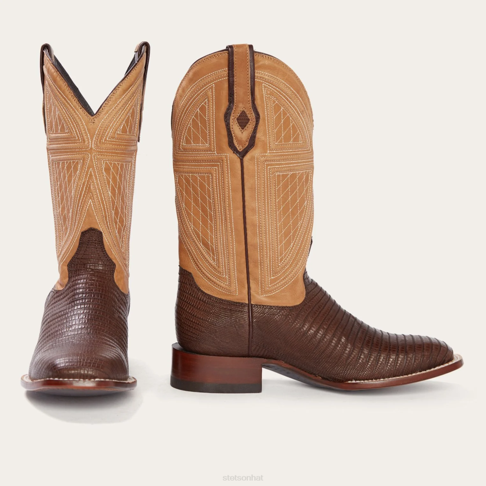 Stetson Beaumont Shark Cowboy Boot Brown Men Footwear 00LX229