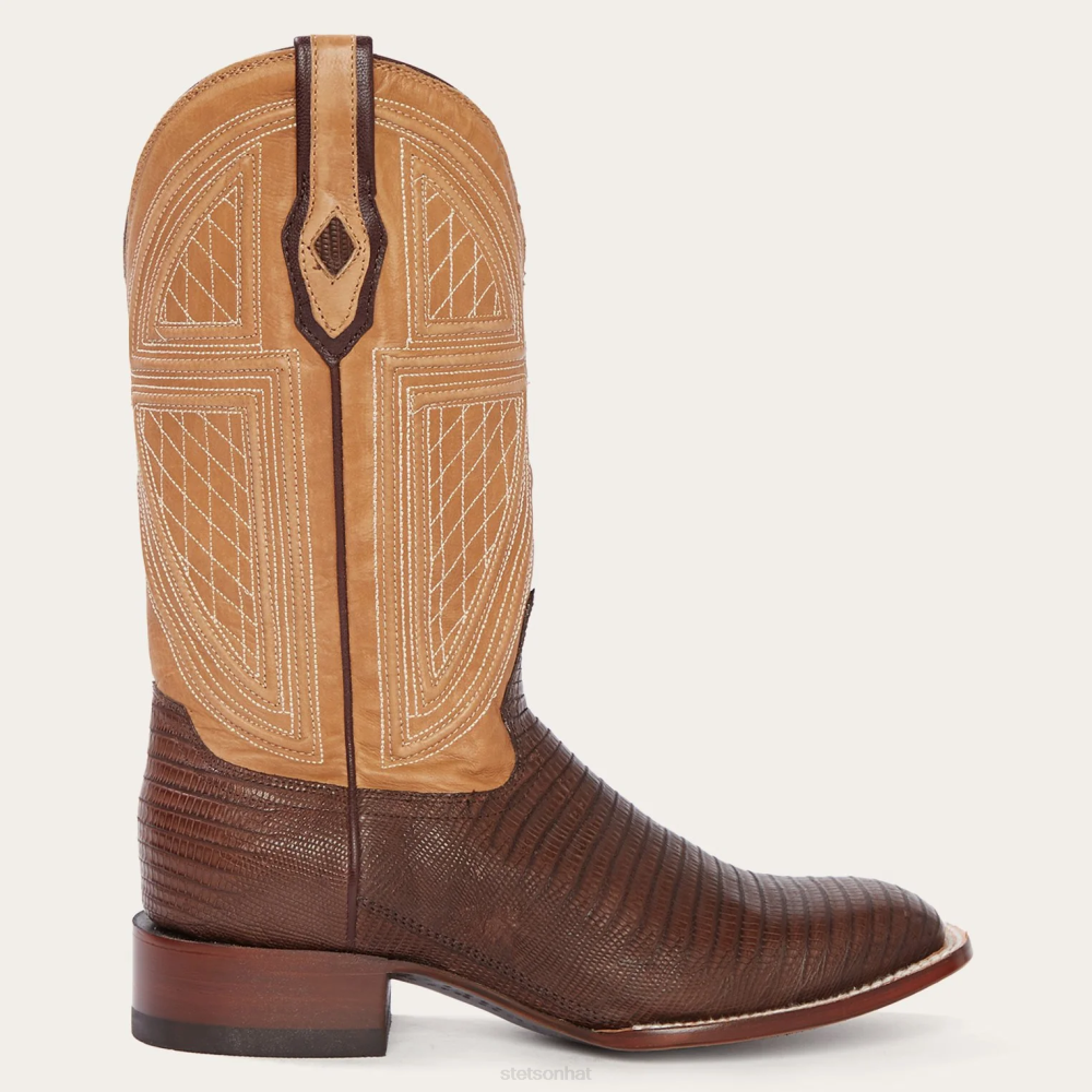 Stetson Beaumont Shark Cowboy Boot Brown Men Footwear 00LX229