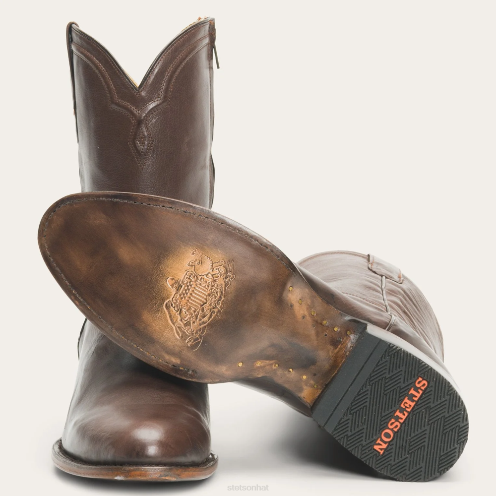 Stetson Rancher Zip Boots Brown Men Footwear 00LX217