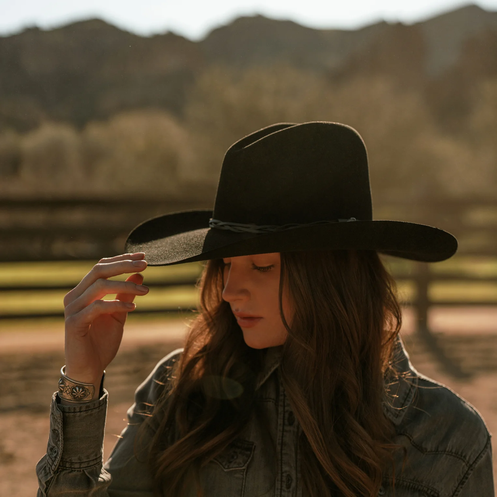 Stetson Gus 6X Cowboy Hat Black Unisex Headwear 00LX20