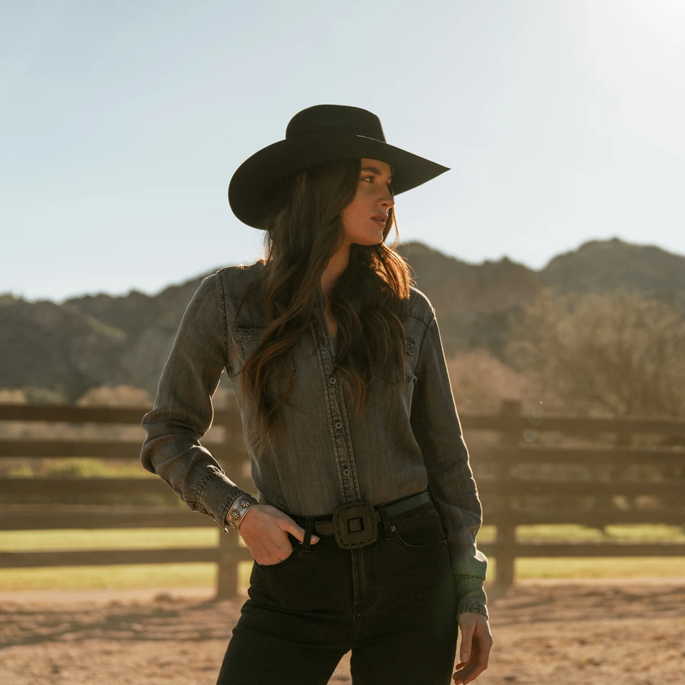 Stetson Gus 6X Cowboy Hat Black Unisex Headwear 00LX20