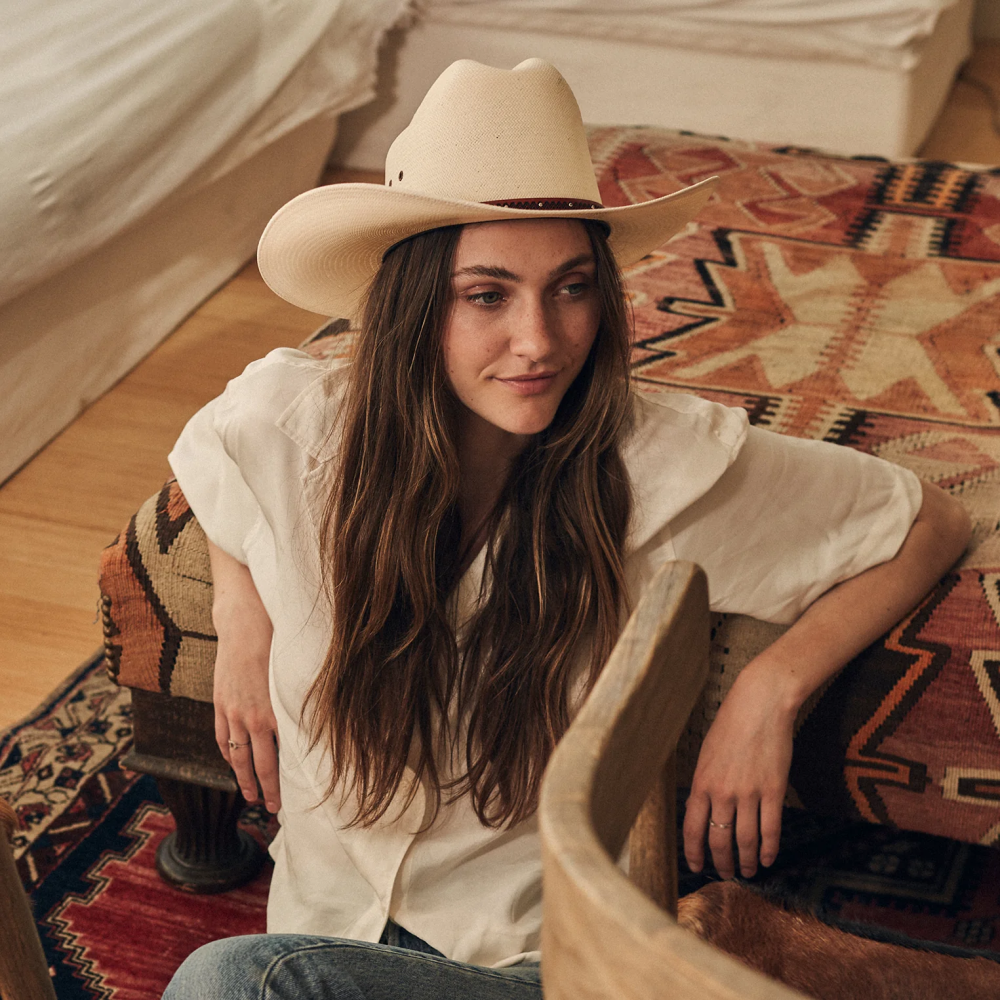 Stetson Haywood 10X Straw Cowboy Hat Natural Unisex Headwear 00LX178