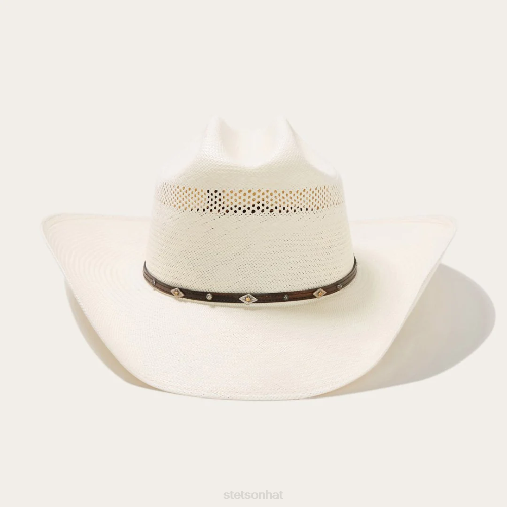 Stetson Lobo 10X Straw Cowboy Hat Natural Unisex Headwear 00LX140