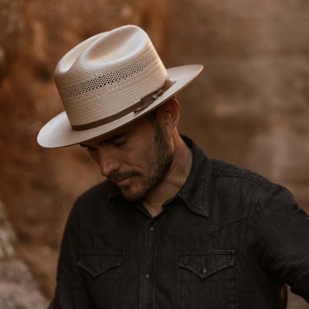 Stetson Open Road 10X Straw Cowboy Hat Toasted Unisex Headwear 00LX21