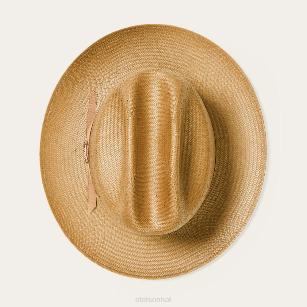 Stetson Open Road Vented Straw Cowboy Hat Cognac Unisex Headwear 00LX22