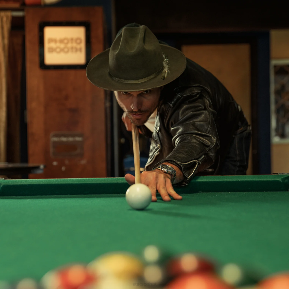 Stetson 1865 Distressed Open Road Royal Deluxe Sage Unisex Headwear 00LX98