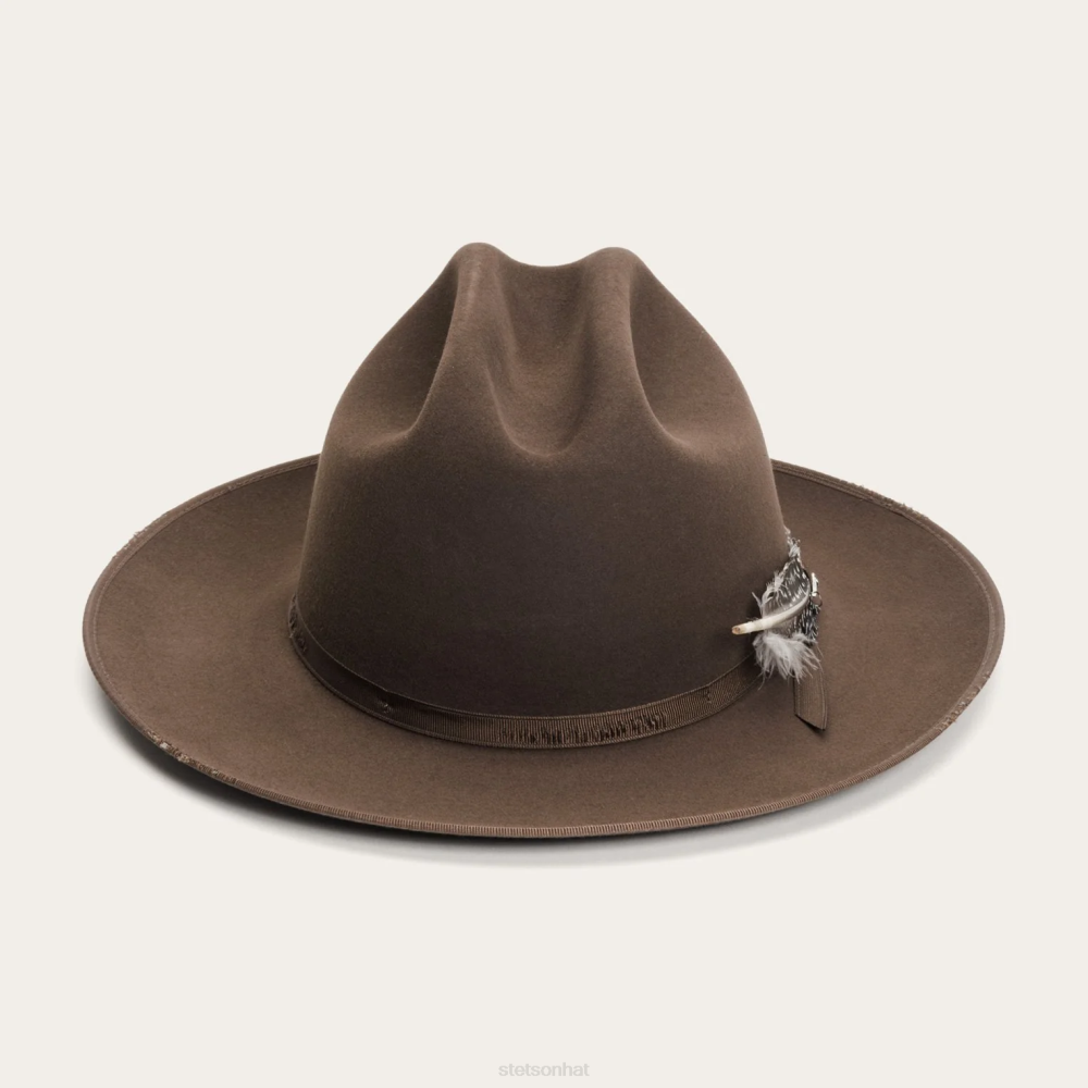 Stetson 1865 Distressed Open Road Royal Deluxe Walnut Unisex Headwear 00LX79