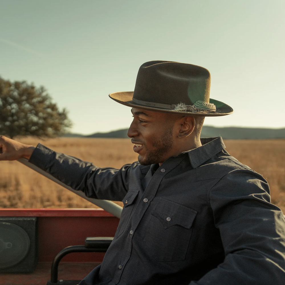Stetson 1865 Distressed Open Road Royal Deluxe Walnut Unisex Headwear 00LX79