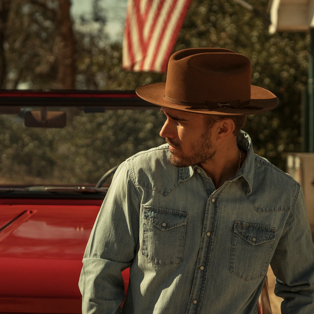 Stetson Open Road Royal Deluxe Hat Cognac Unisex Headwear 00LX44