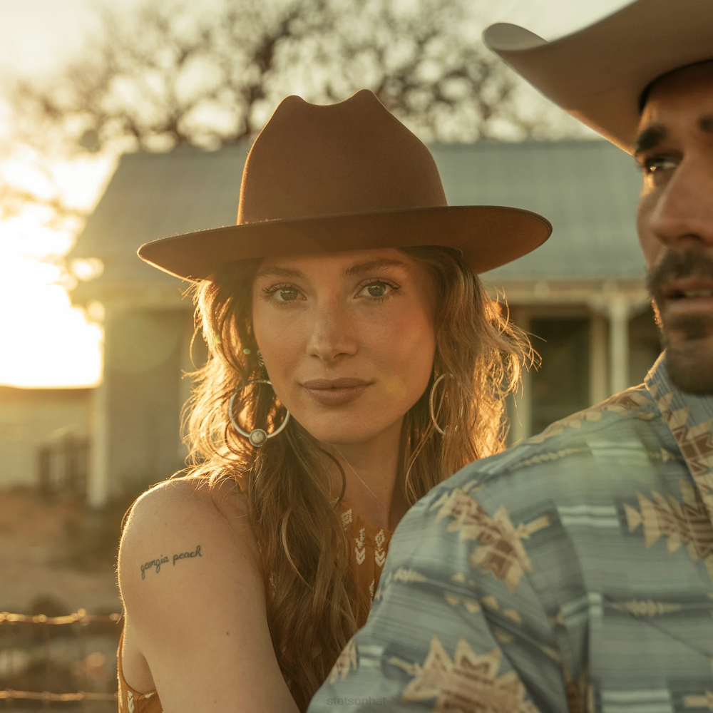 Stetson Open Road Royal Deluxe Hat Cognac Unisex Headwear 00LX44