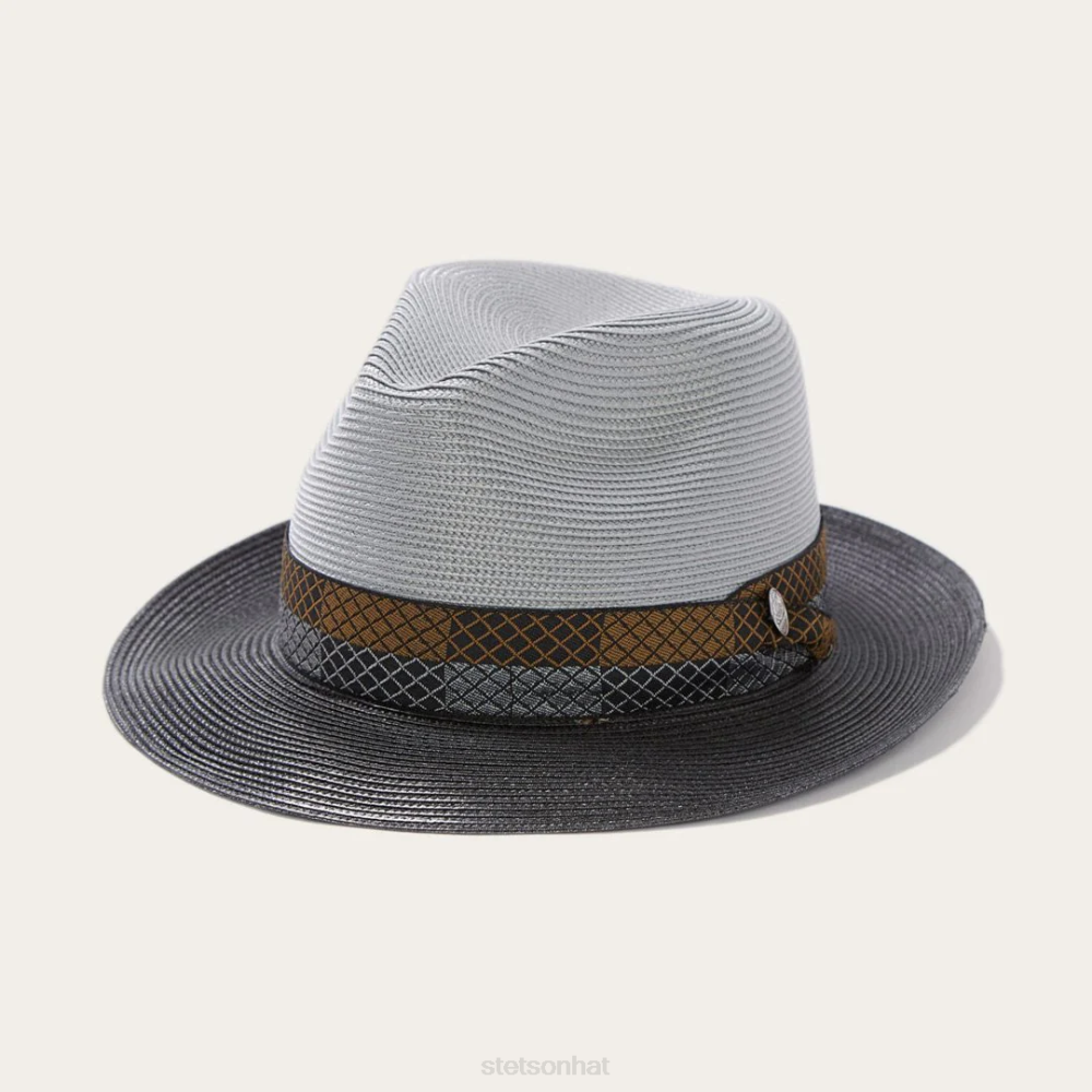 Stetson Andover Milan Fedora Grey Black Unisex Headwear 00LX169