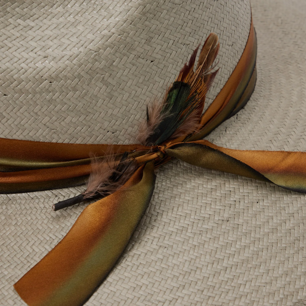 Stetson Caelus Straw Fedora Seafoam Unisex Headwear 00LX148