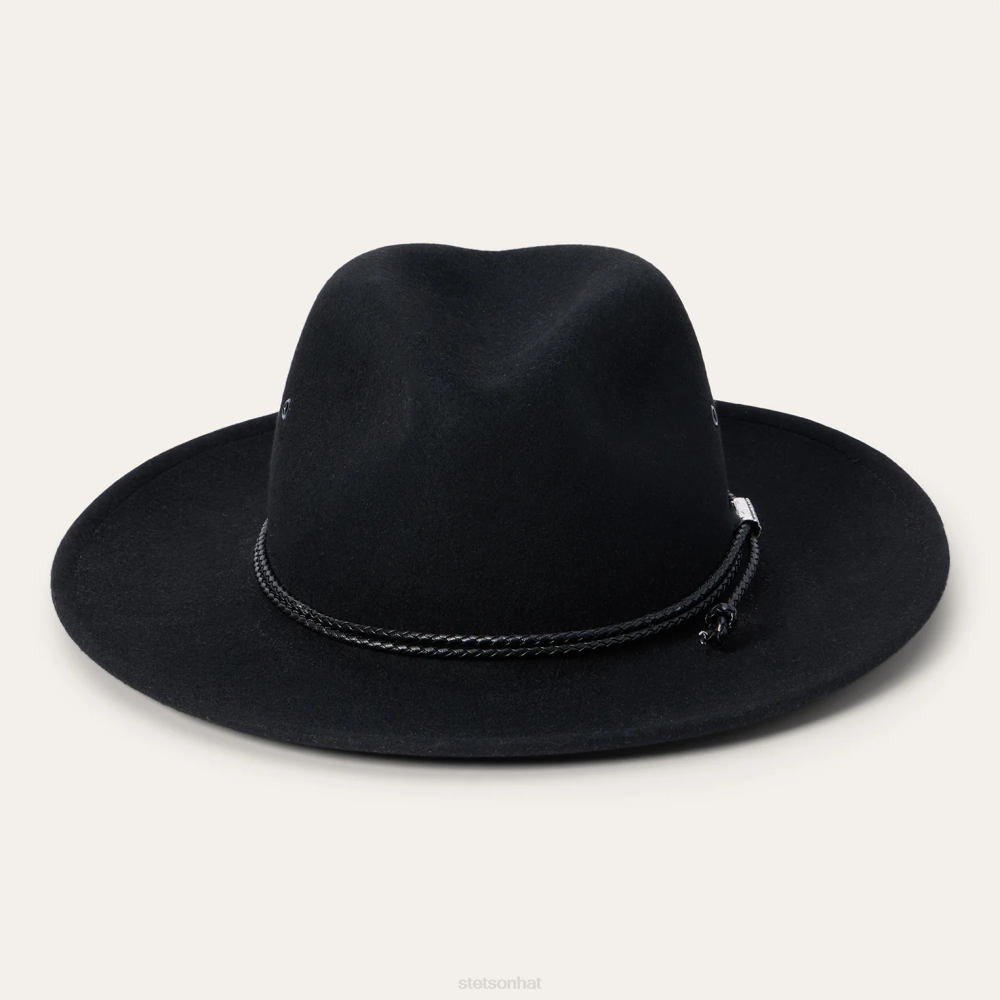 Stetson Crossover Fedora Black Unisex Headwear 00LX216