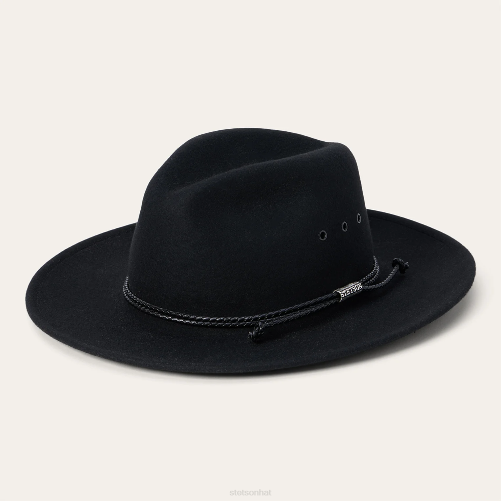 Stetson Crossover Fedora Black Unisex Headwear 00LX216