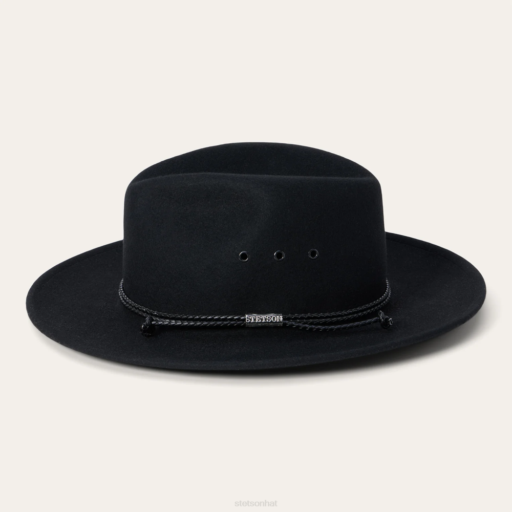 Stetson Crossover Fedora Black Unisex Headwear 00LX216
