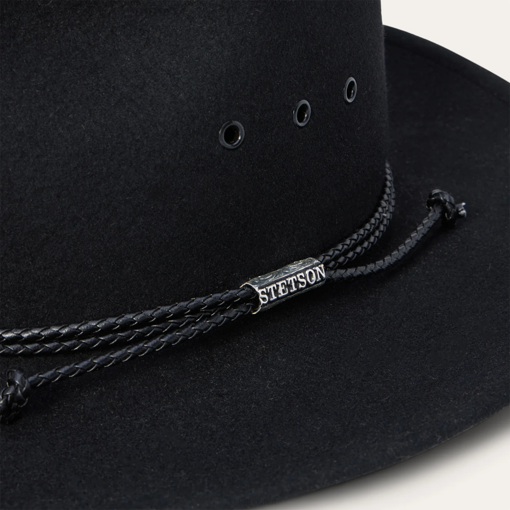 Stetson Crossover Fedora Black Unisex Headwear 00LX216