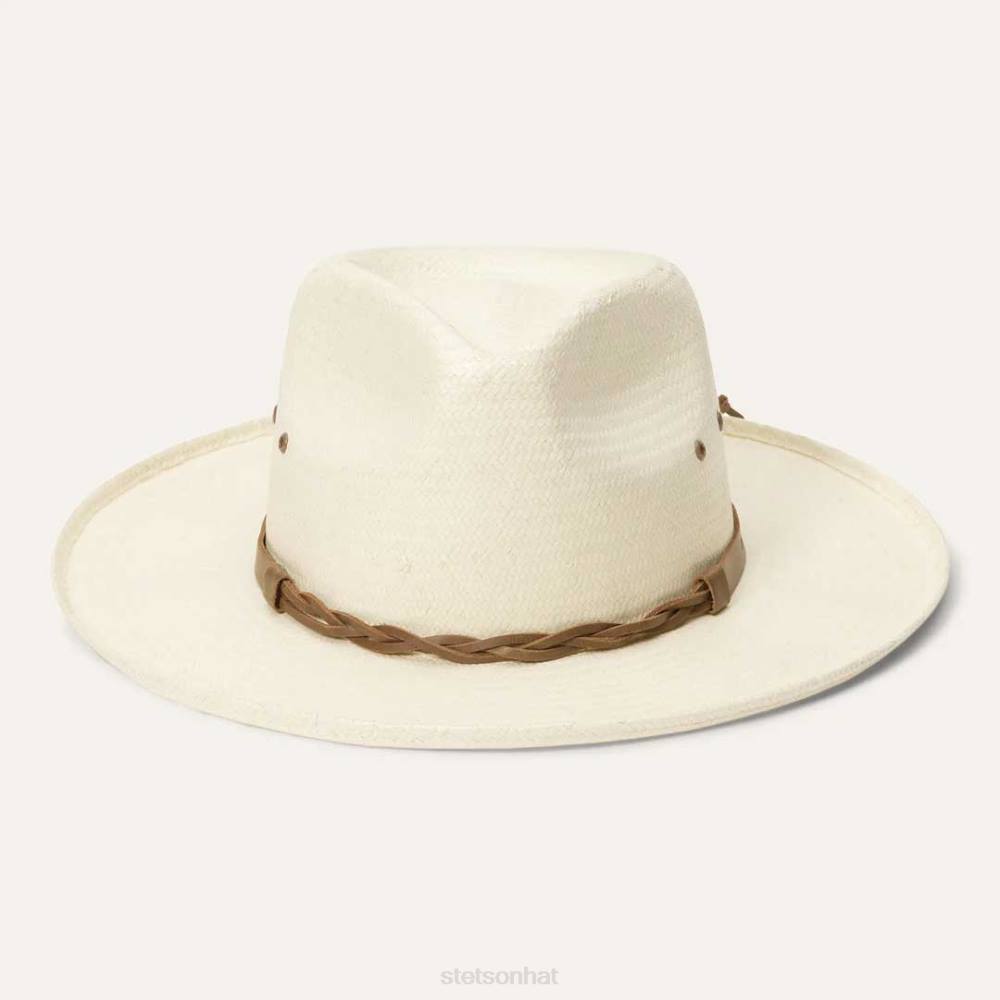 Stetson Helena Straw Fedora Natural Unisex Headwear 00LX161