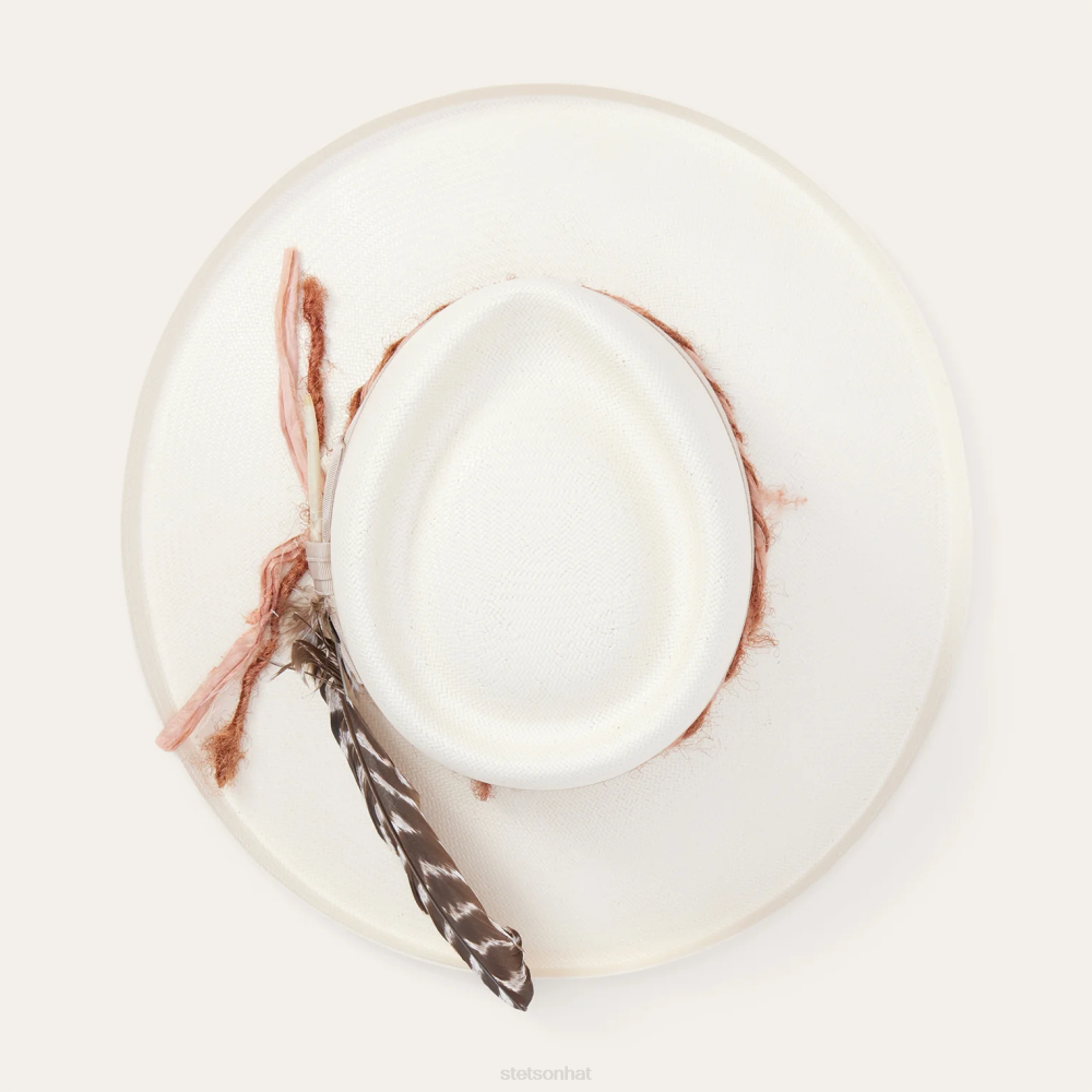 Stetson Kings Row Shantung Straw Fedora Natural Unisex Headwear 00LX181