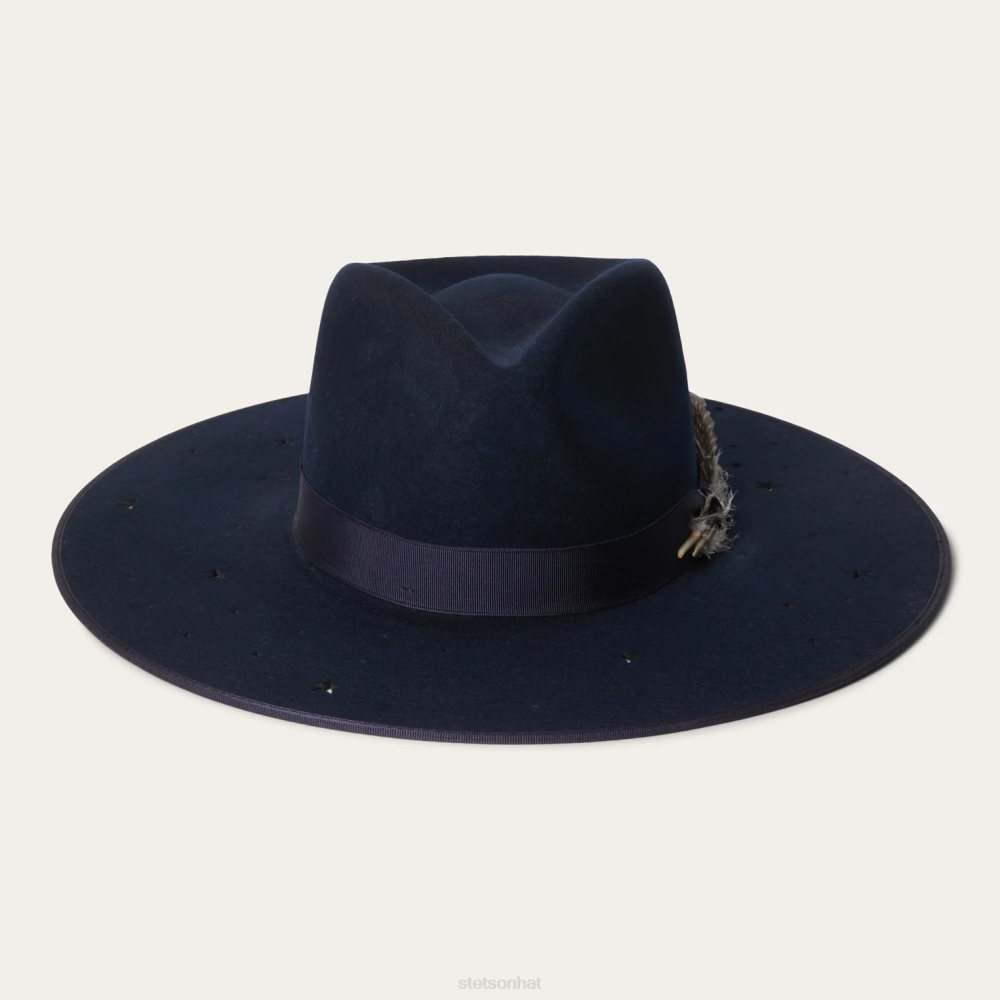 Stetson Night Sky S Fedora Navy Unisex Headwear 00LX190
