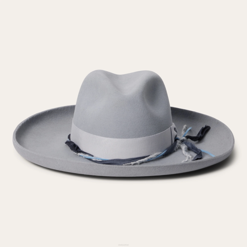 Stetson Oceanus Fedora Light Grey Unisex Headwear 00LX185