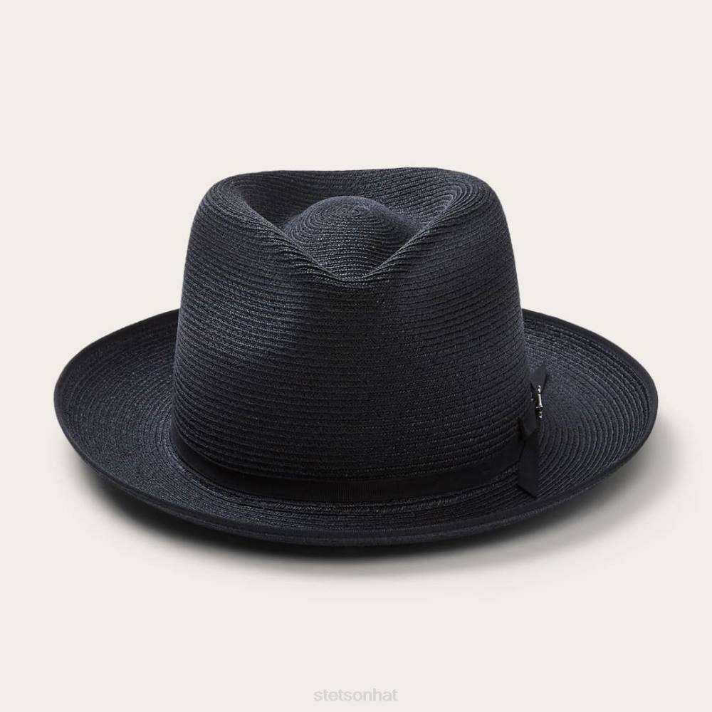Stetson Stratoliner Hemp Fedora Black Unisex Headwear 00LX108