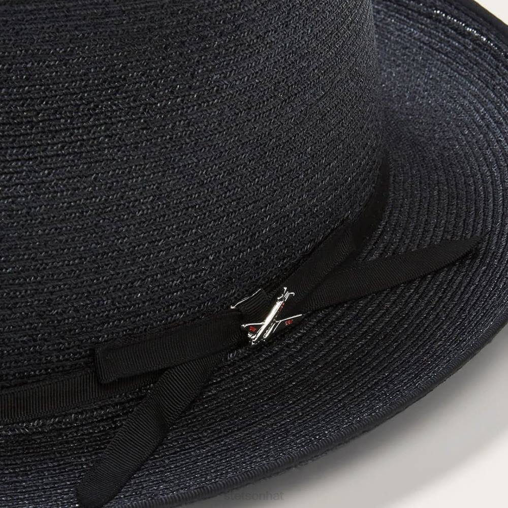 Stetson Stratoliner Hemp Fedora Black Unisex Headwear 00LX108