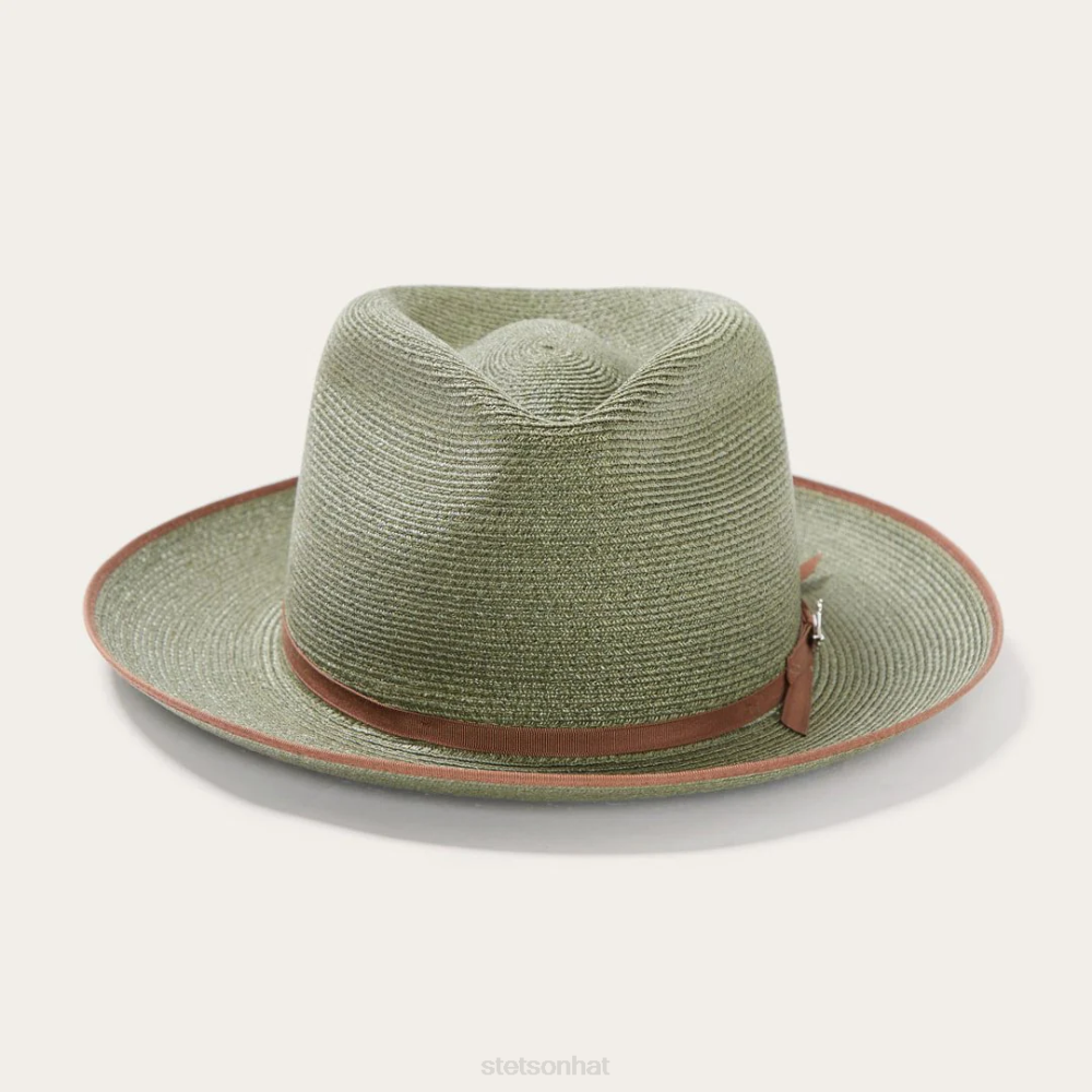 Stetson Stratoliner Hemp Fedora Sage Unisex Headwear 00LX125