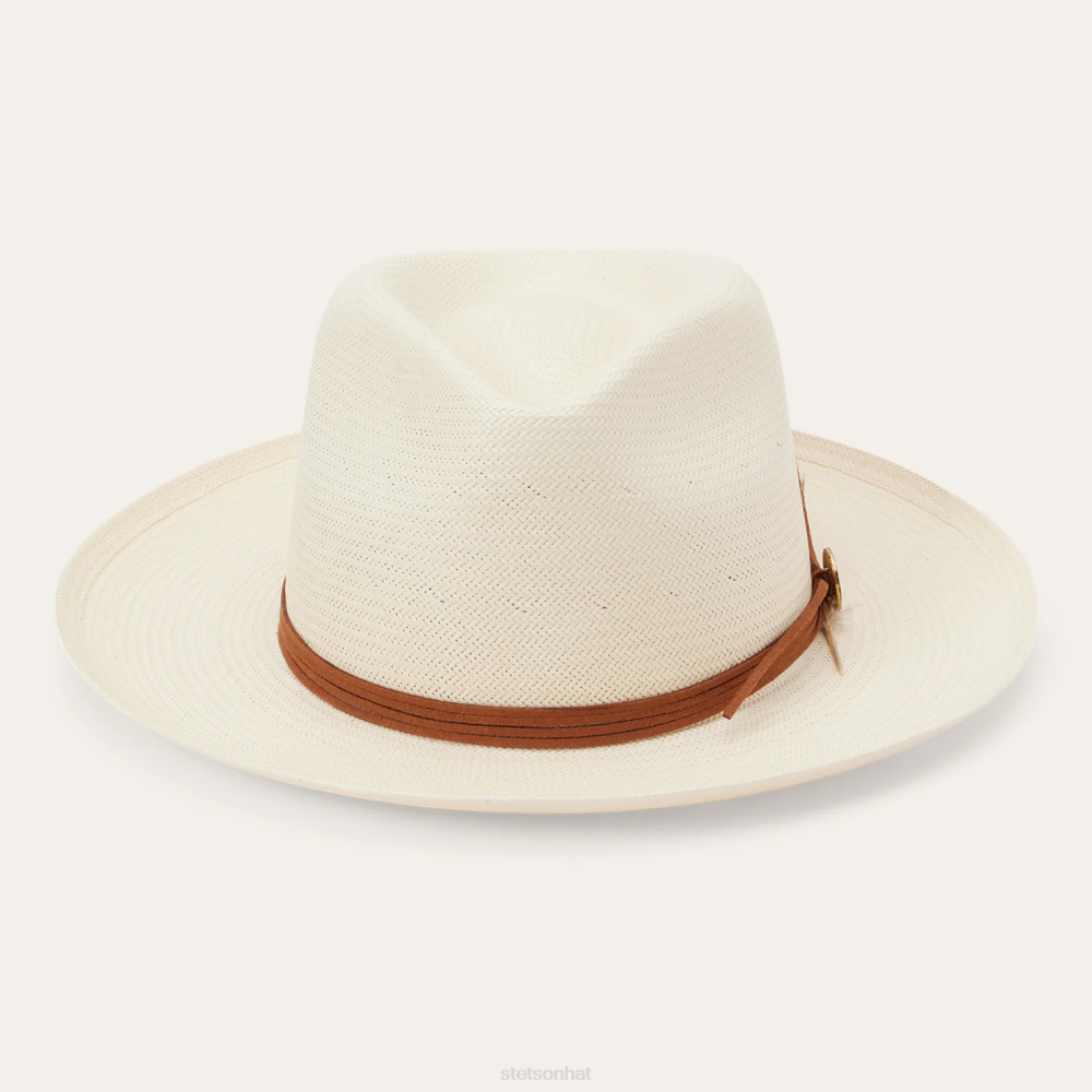 Stetson Tallahassee Shantung Straw Fedora Natural Unisex Headwear 00LX155
