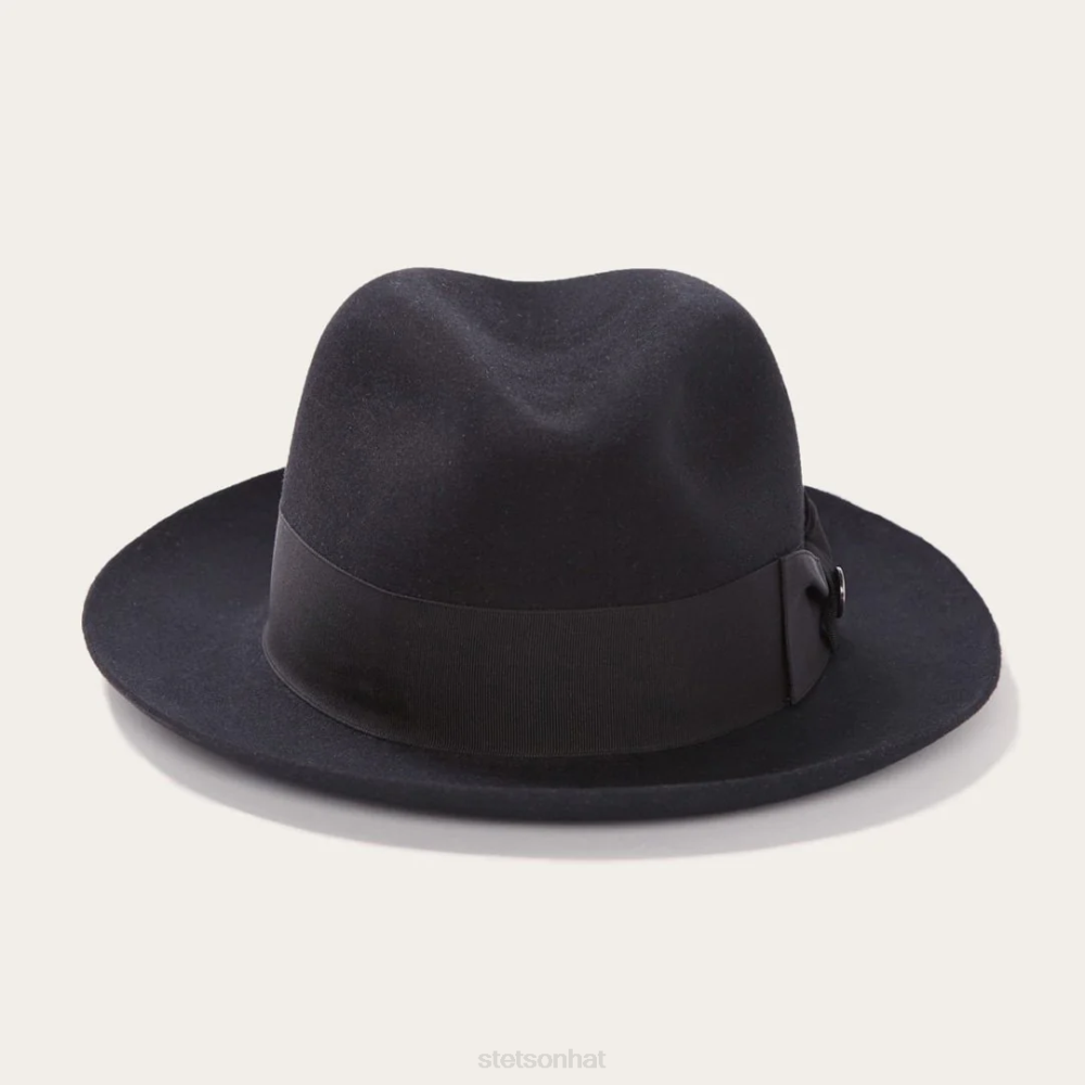 Stetson Temple Fedora Black Unisex Headwear 00LX96