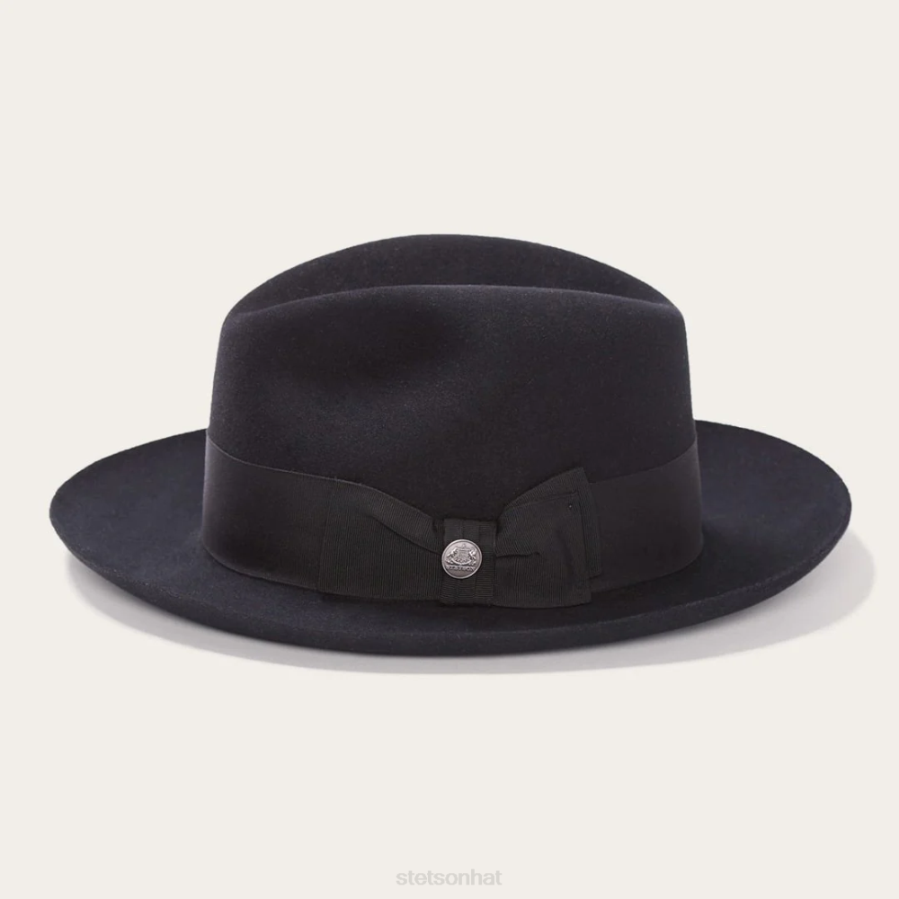 Stetson Temple Fedora Black Unisex Headwear 00LX96