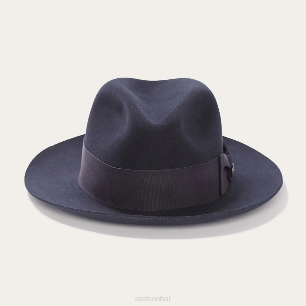 Stetson Temple Fedora Navy Unisex Headwear 00LX73