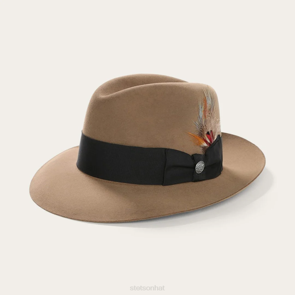 Stetson Temple Fedora Tawny Unisex Headwear 00LX94