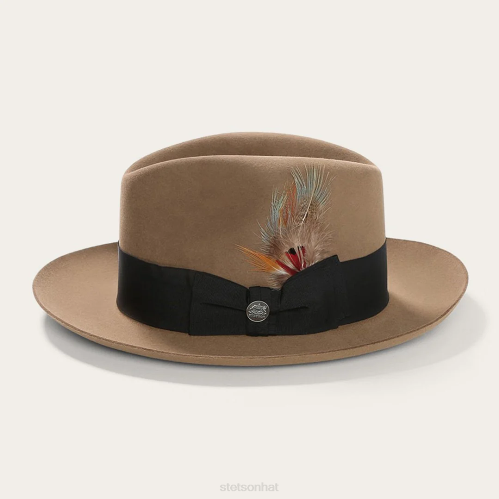 Stetson Temple Fedora Tawny Unisex Headwear 00LX94