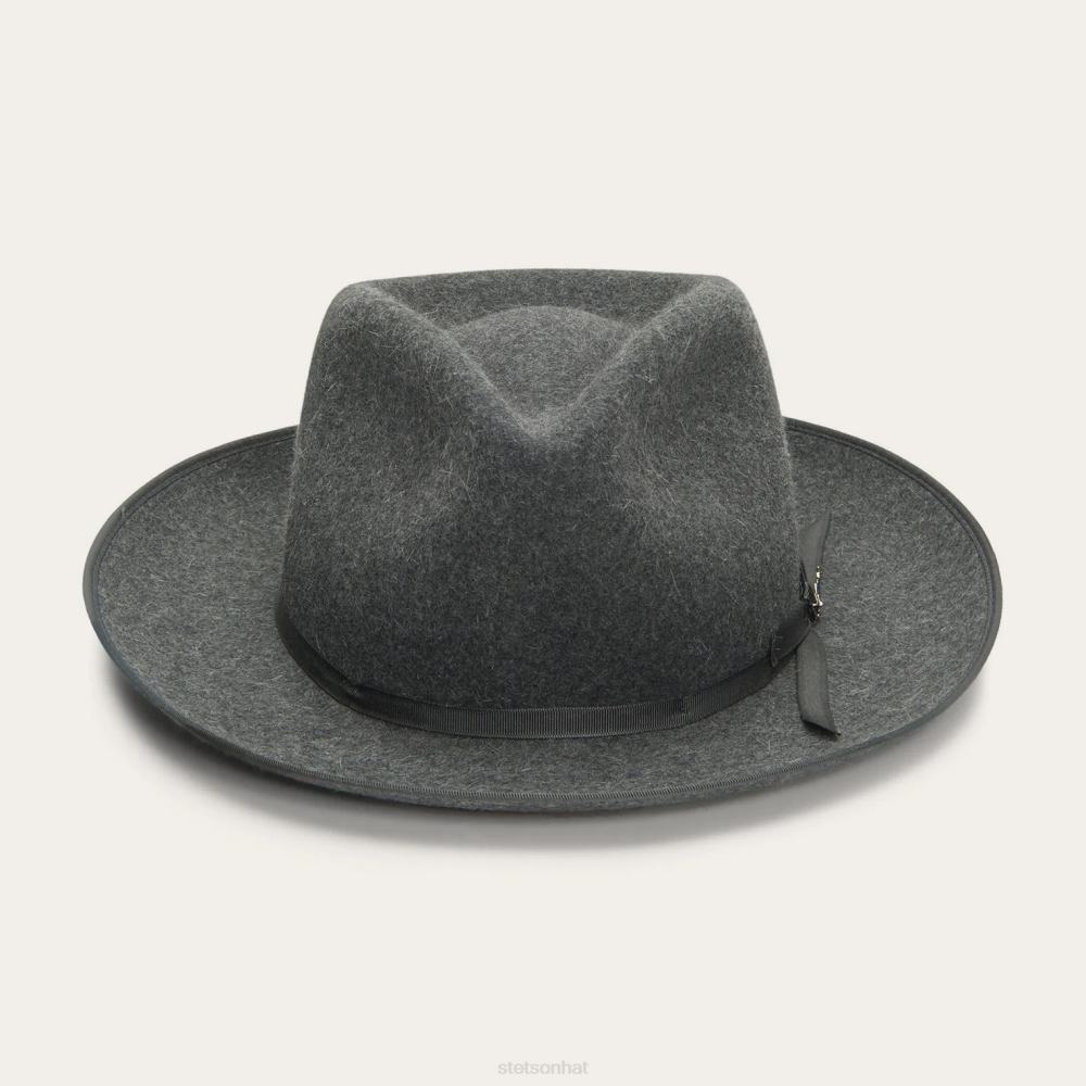 Stetson The Ultralight Stratoliner Fedora Grey Mix Unisex Headwear 00LX120