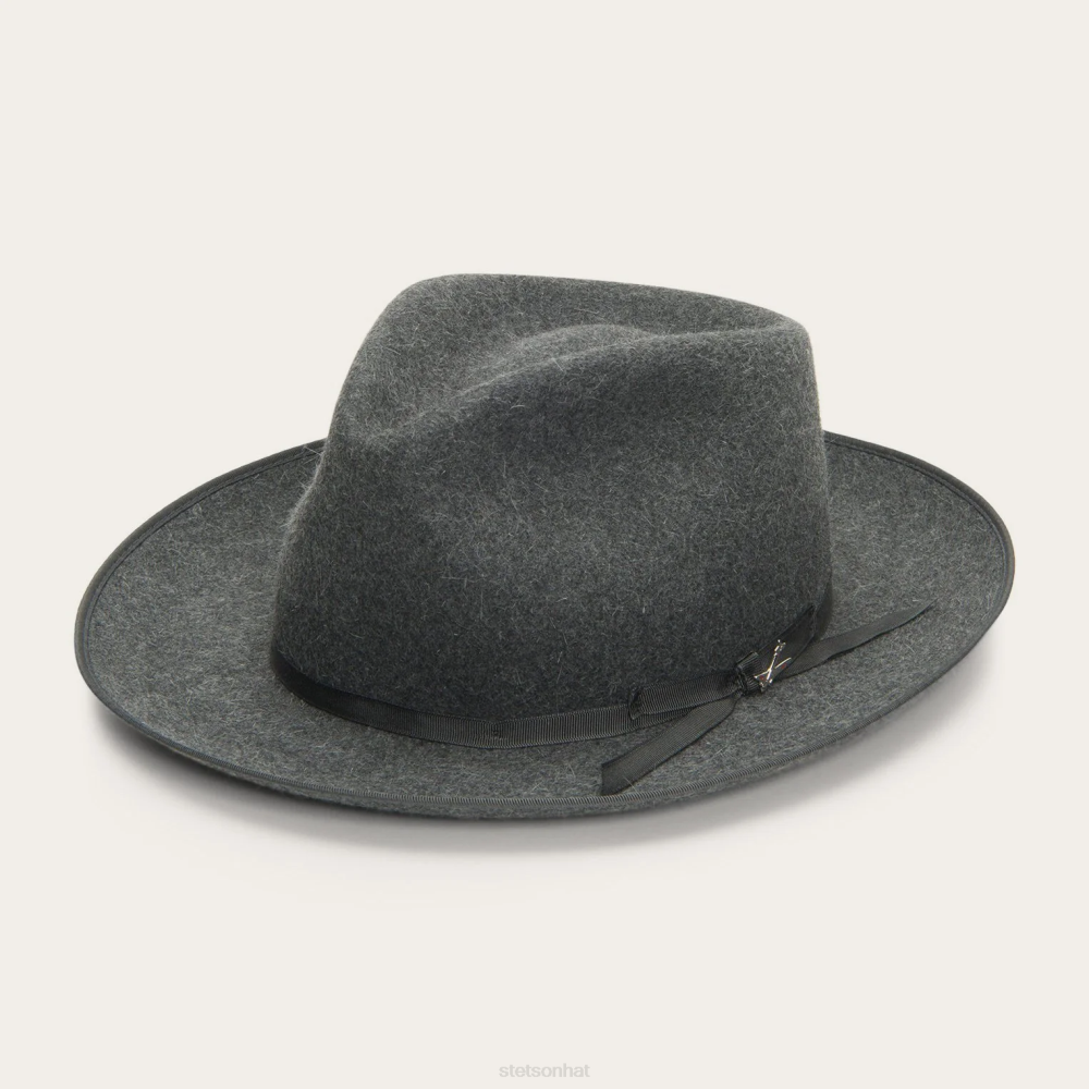 Stetson The Ultralight Stratoliner Fedora Grey Mix Unisex Headwear 00LX120