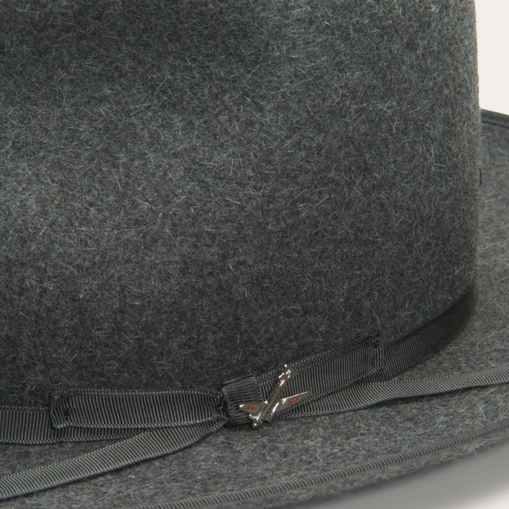 Stetson The Ultralight Stratoliner Fedora Grey Mix Unisex Headwear 00LX120