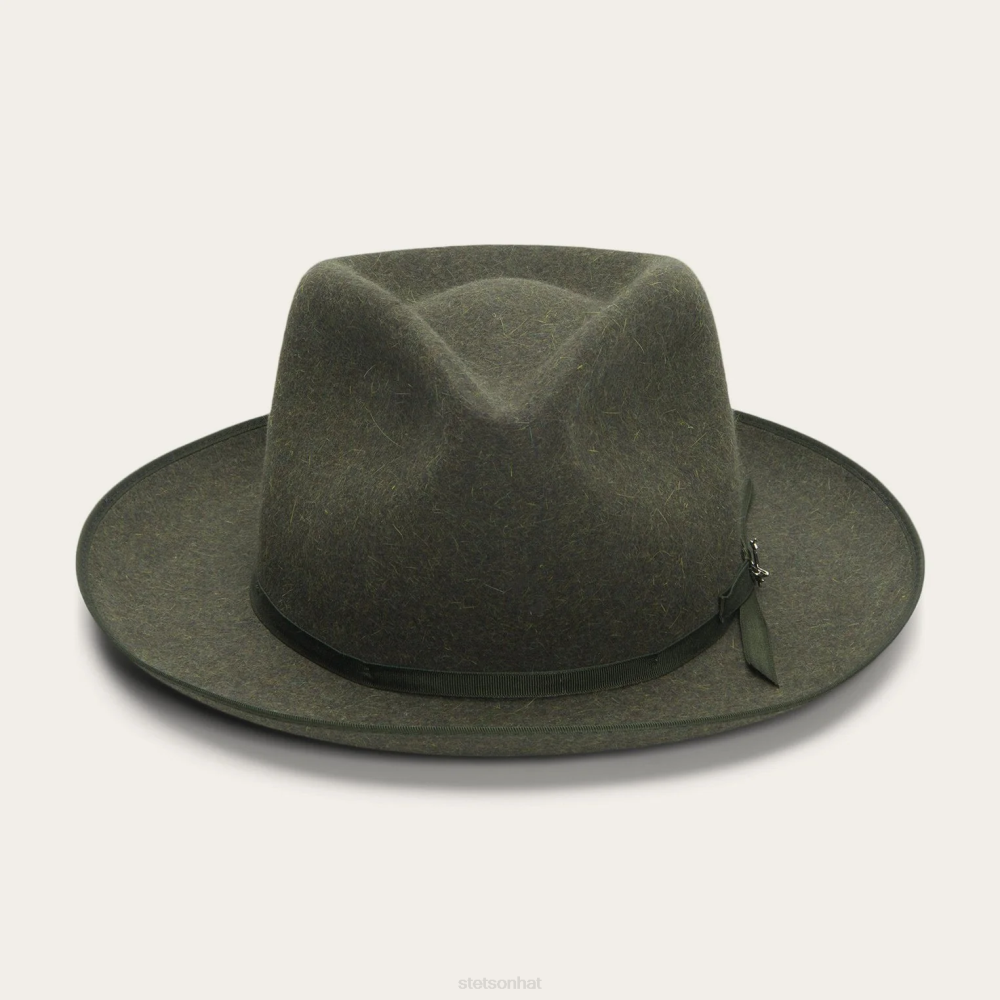 Stetson The Ultralight Stratoliner Fedora Olive Mix Unisex Headwear 00LX121