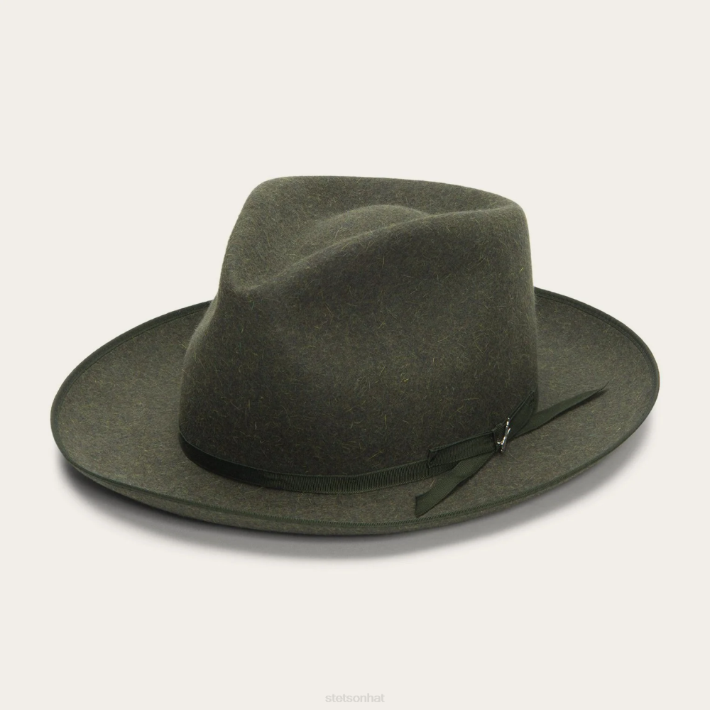 Stetson The Ultralight Stratoliner Fedora Olive Mix Unisex Headwear 00LX121