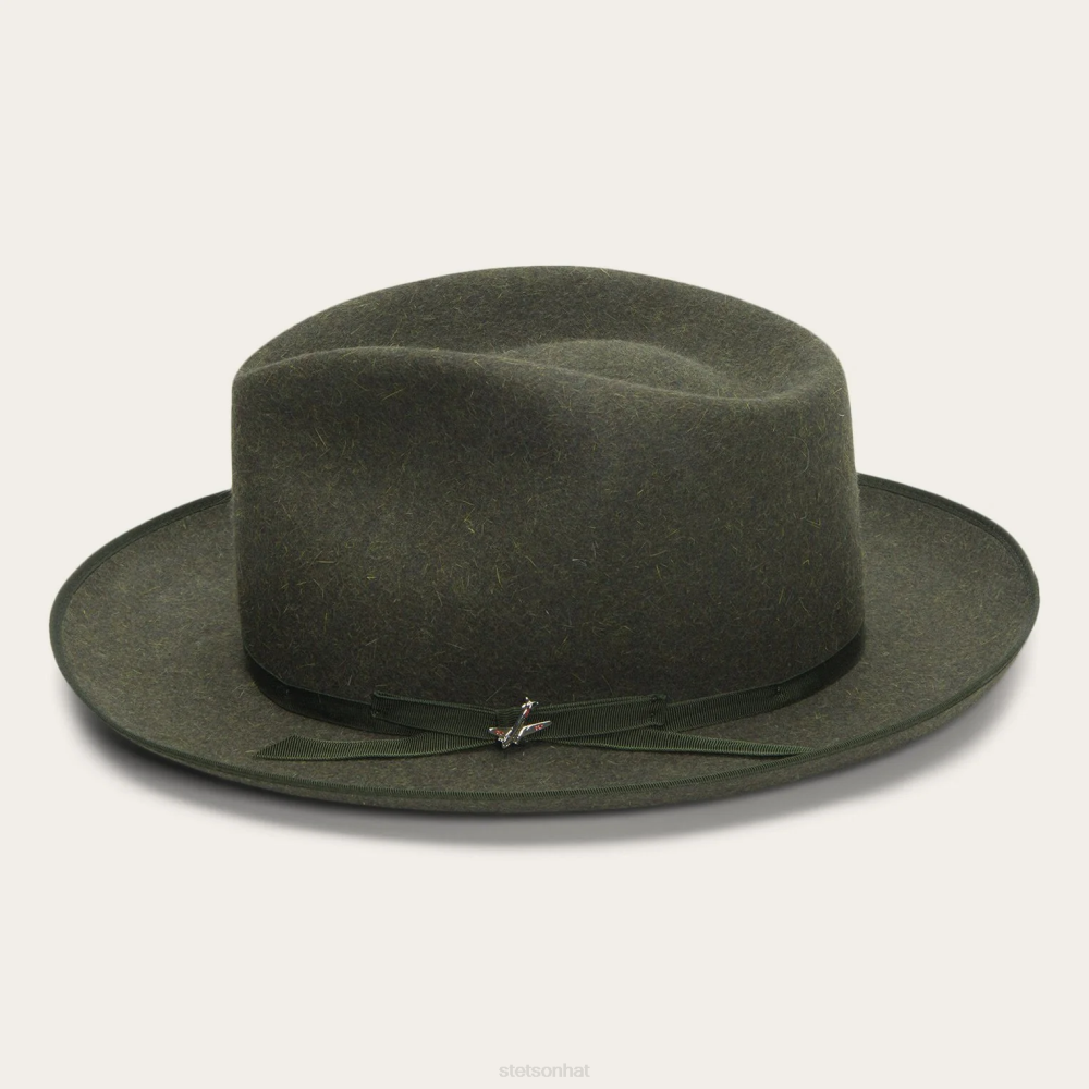 Stetson The Ultralight Stratoliner Fedora Olive Mix Unisex Headwear 00LX121
