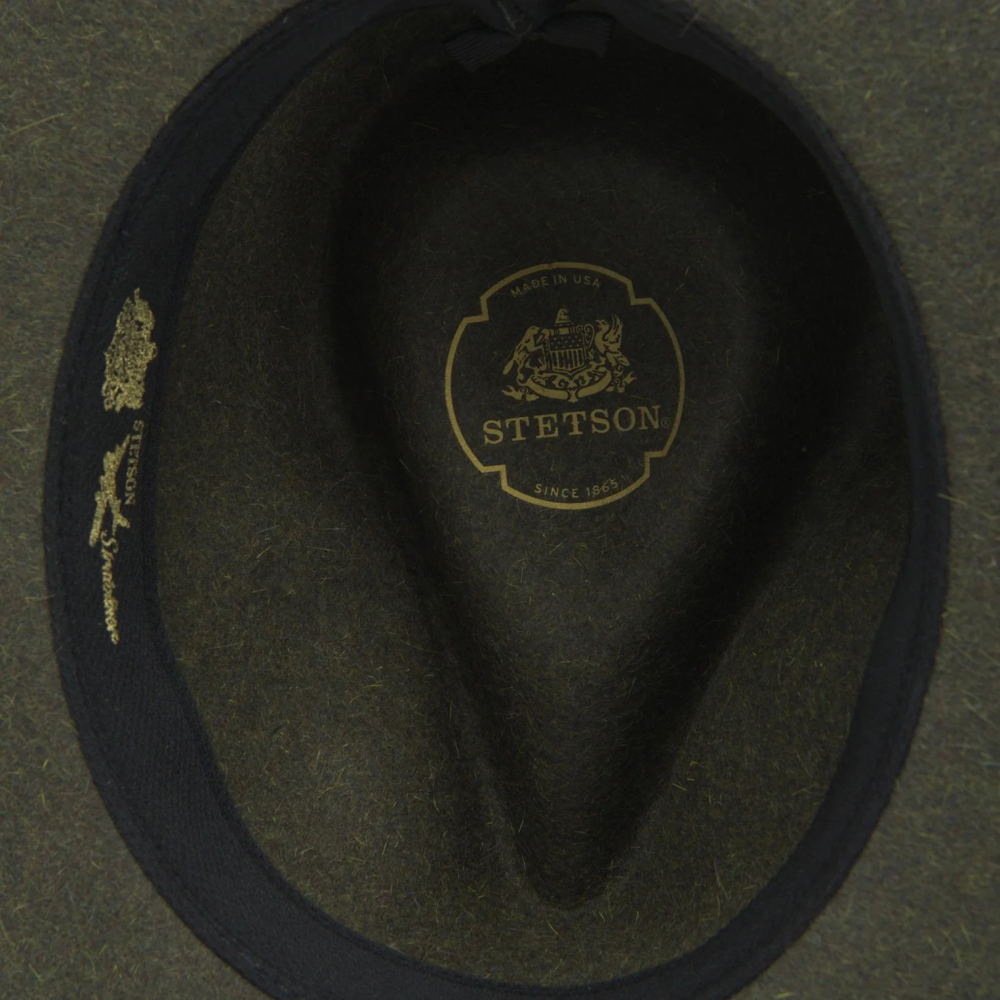 Stetson The Ultralight Stratoliner Fedora Olive Mix Unisex Headwear 00LX121