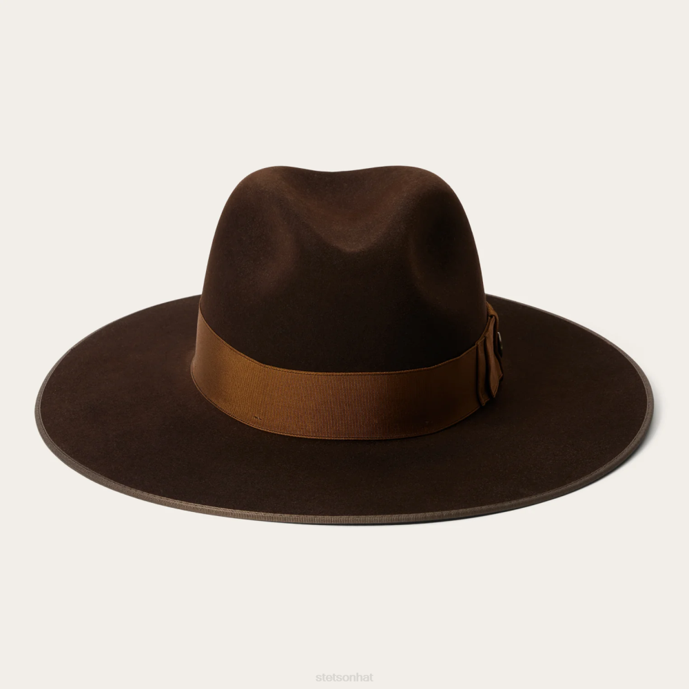 Stetson Tri-City Fedora Chocolate Unisex Headwear 00LX188
